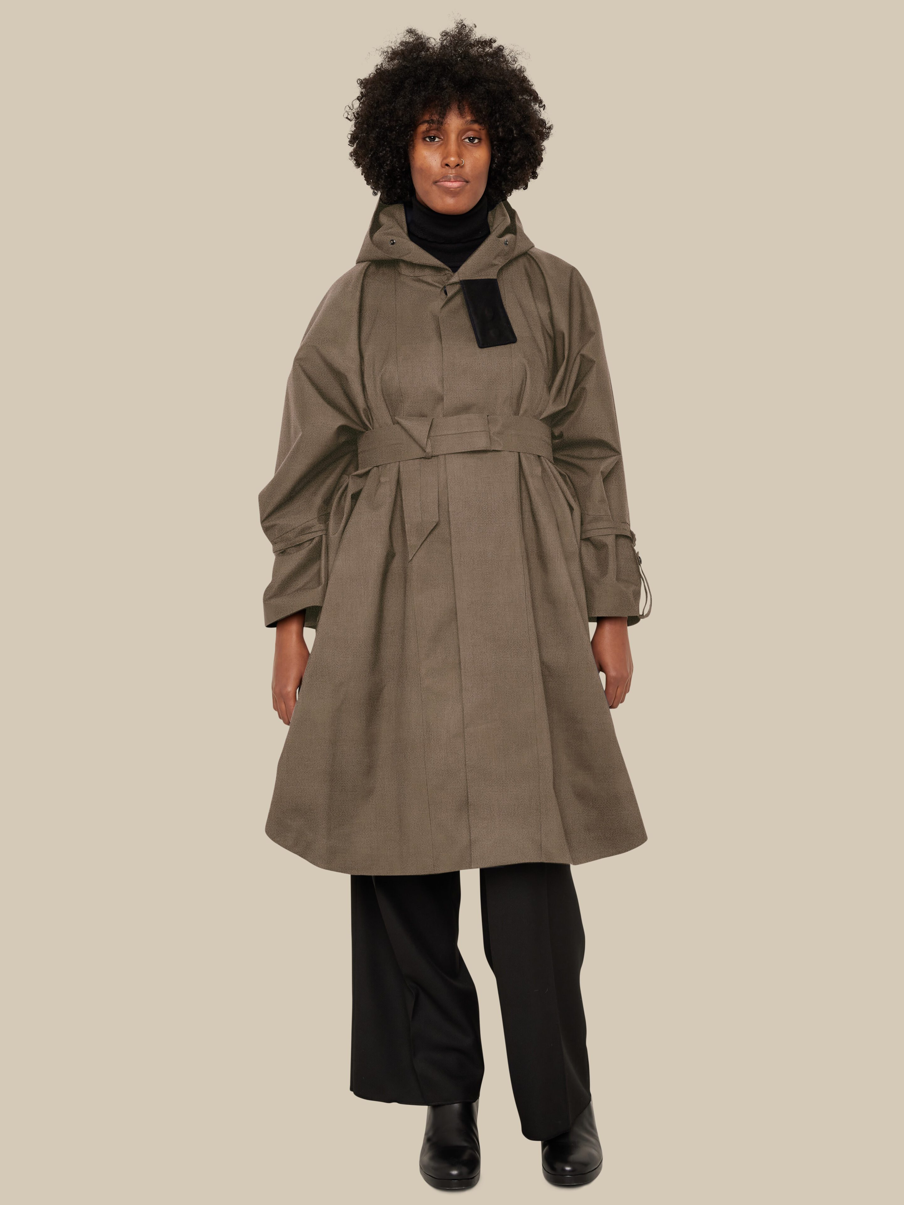 Raincho Unisex / hopsack-chocolate-rose