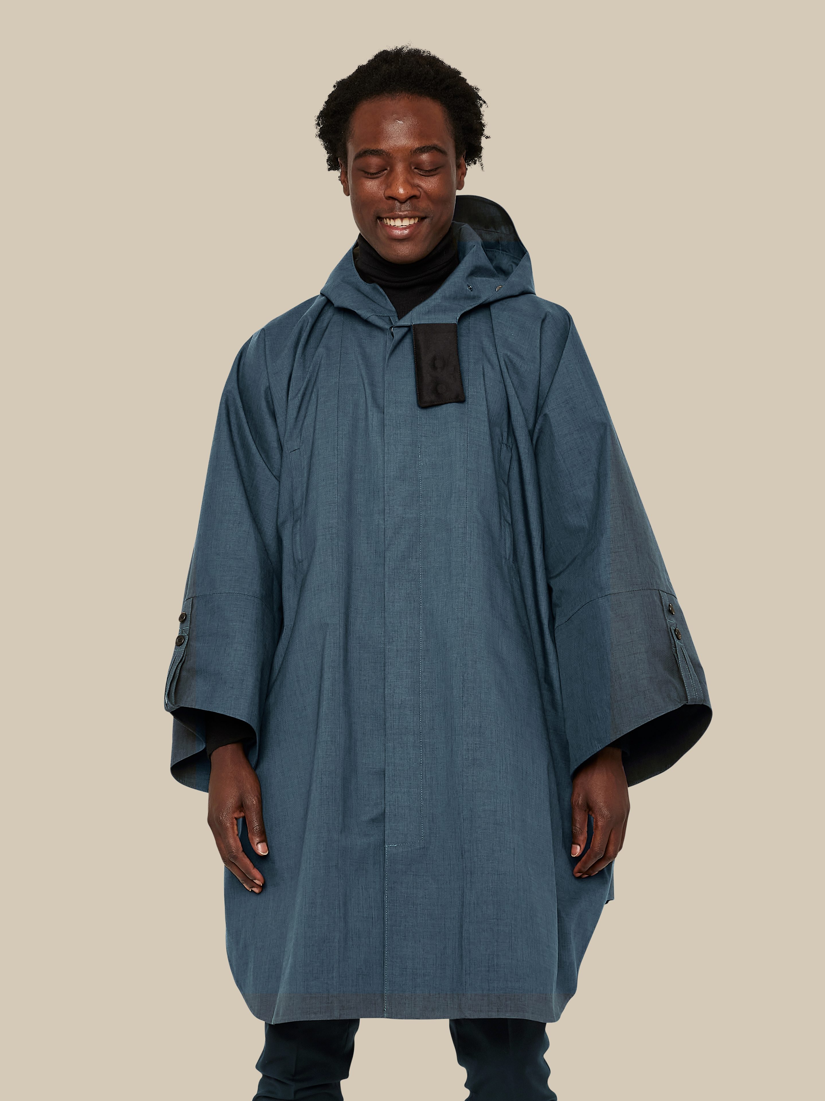 Raincho Unisex / hopsack-indigo