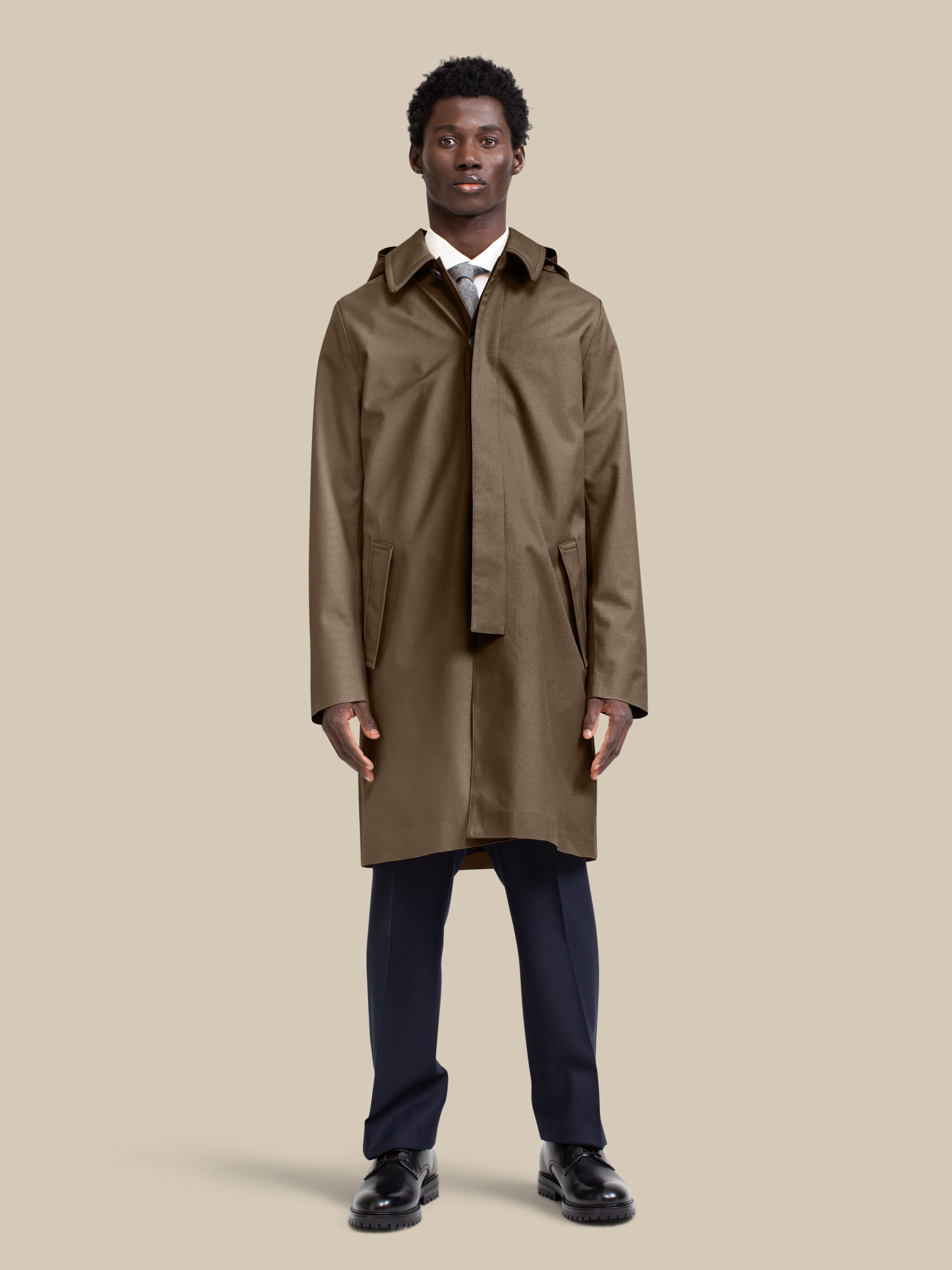 Walker Homme Mid Length / hopsack-chocolate-rose