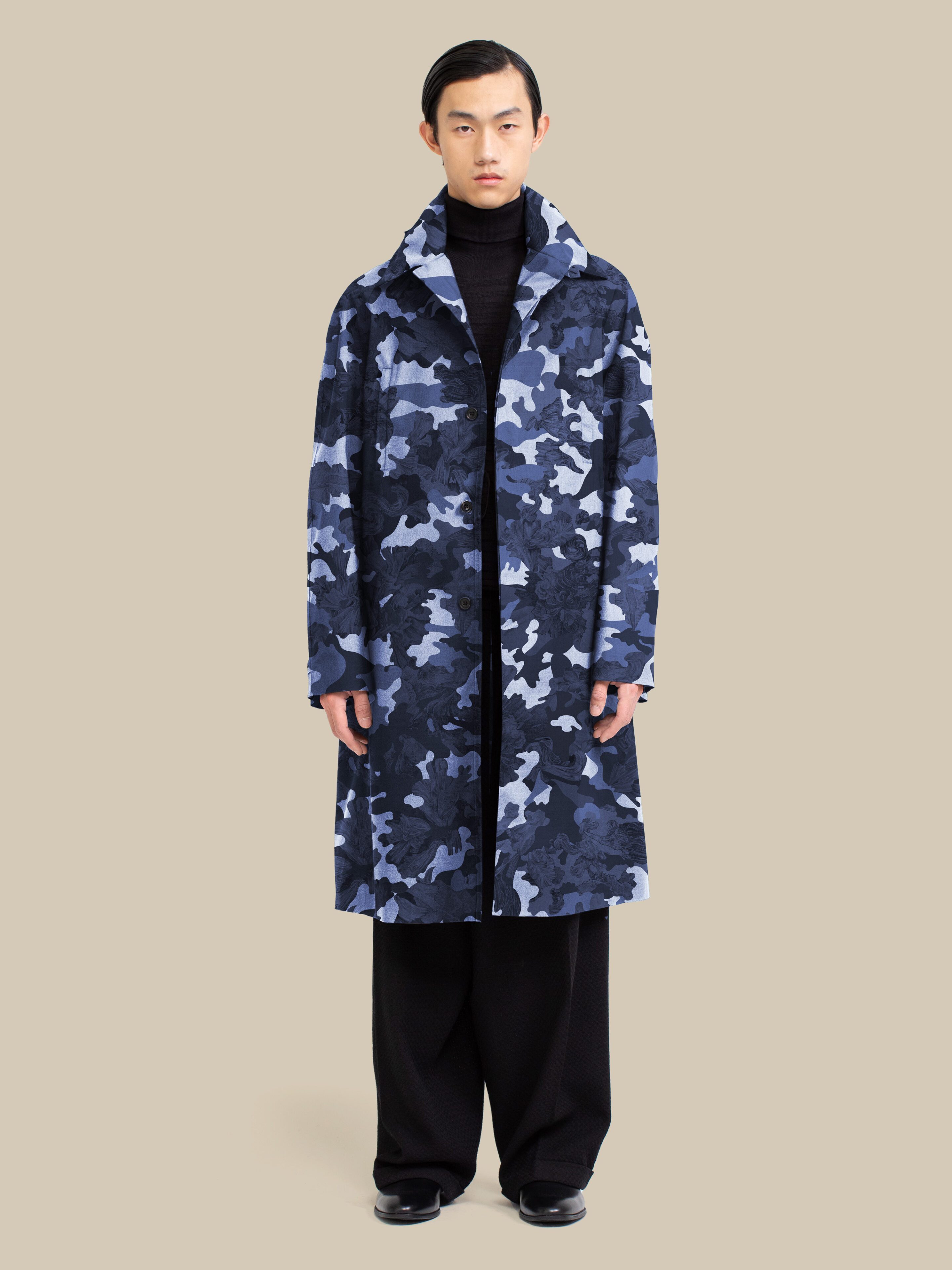 Fløyen Homme Knee Length / hopsack-camo-indigo