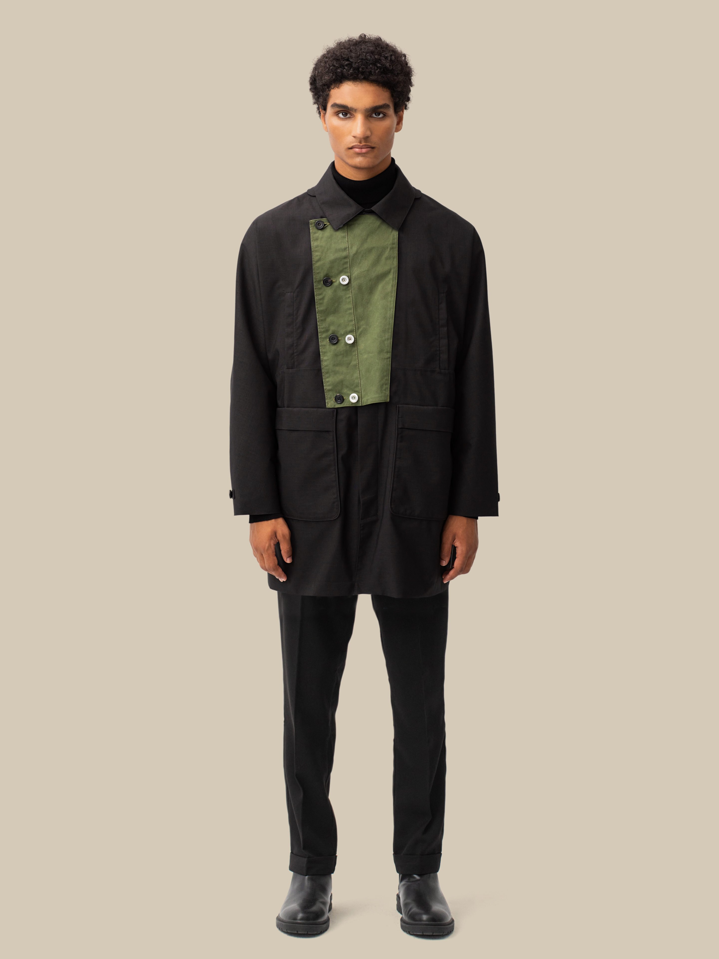DB Homme Issue II / mixed-black-w-green-military-tent-detailing