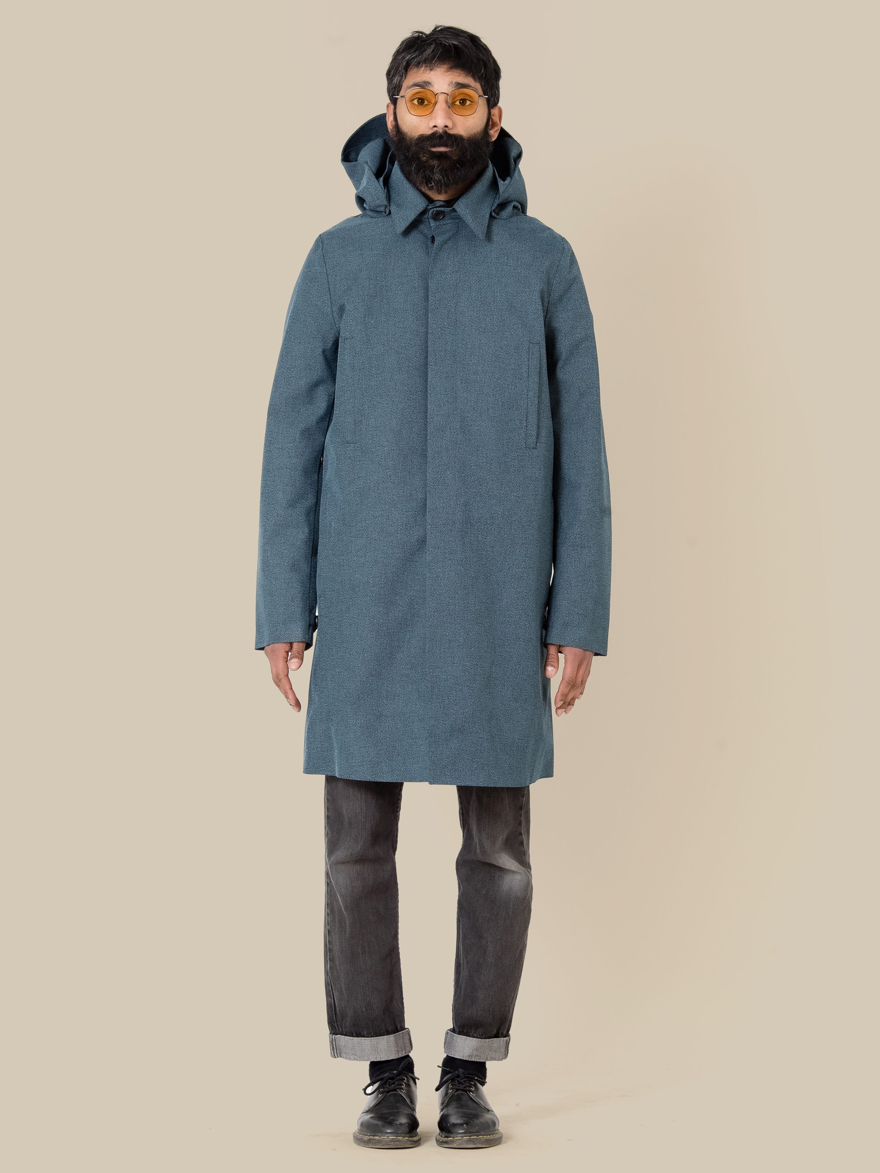 Single Breasted Homme / hopsack-indigo