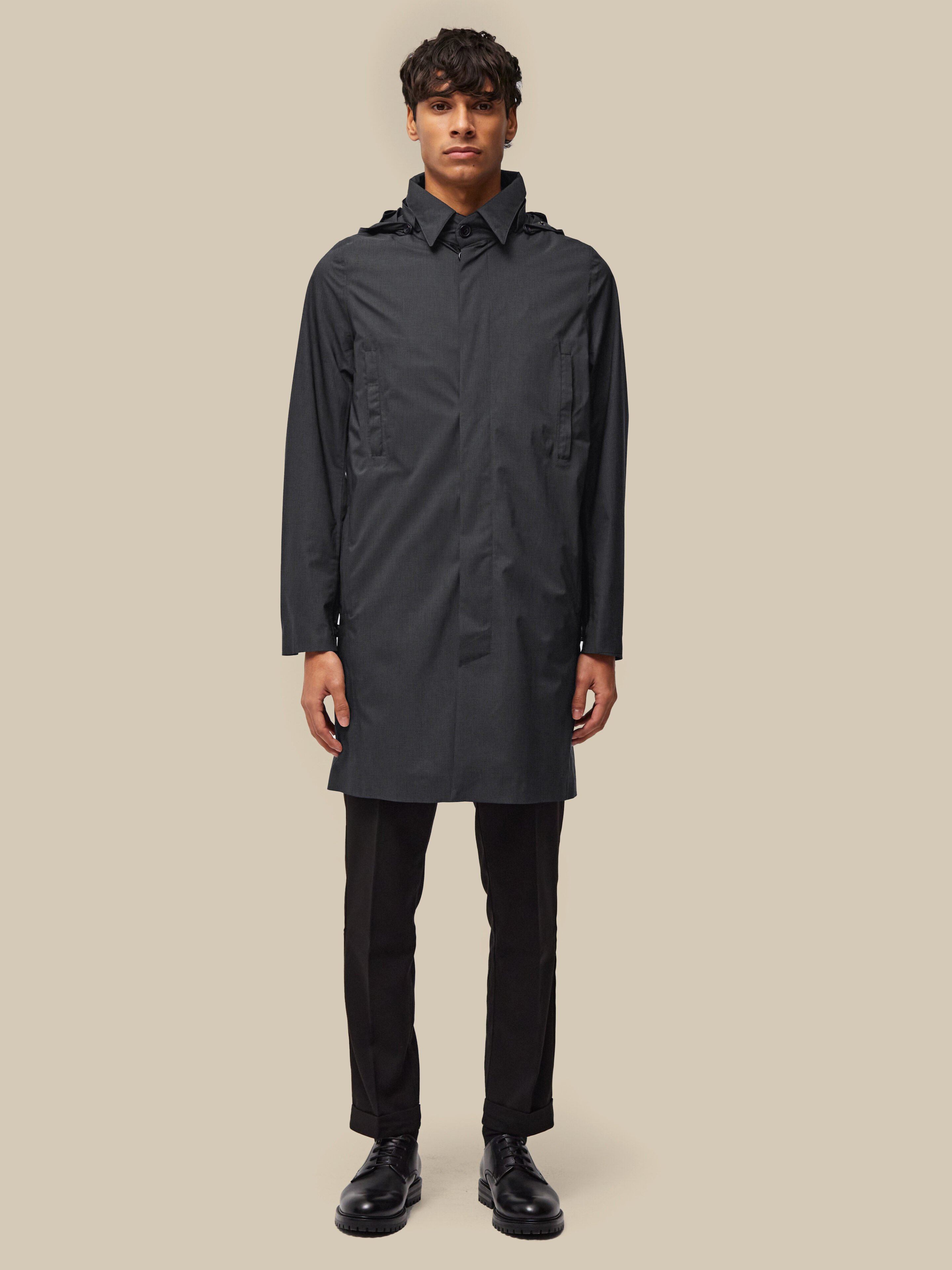 Single Breasted Homme / super-lightweight-melange-asphalt