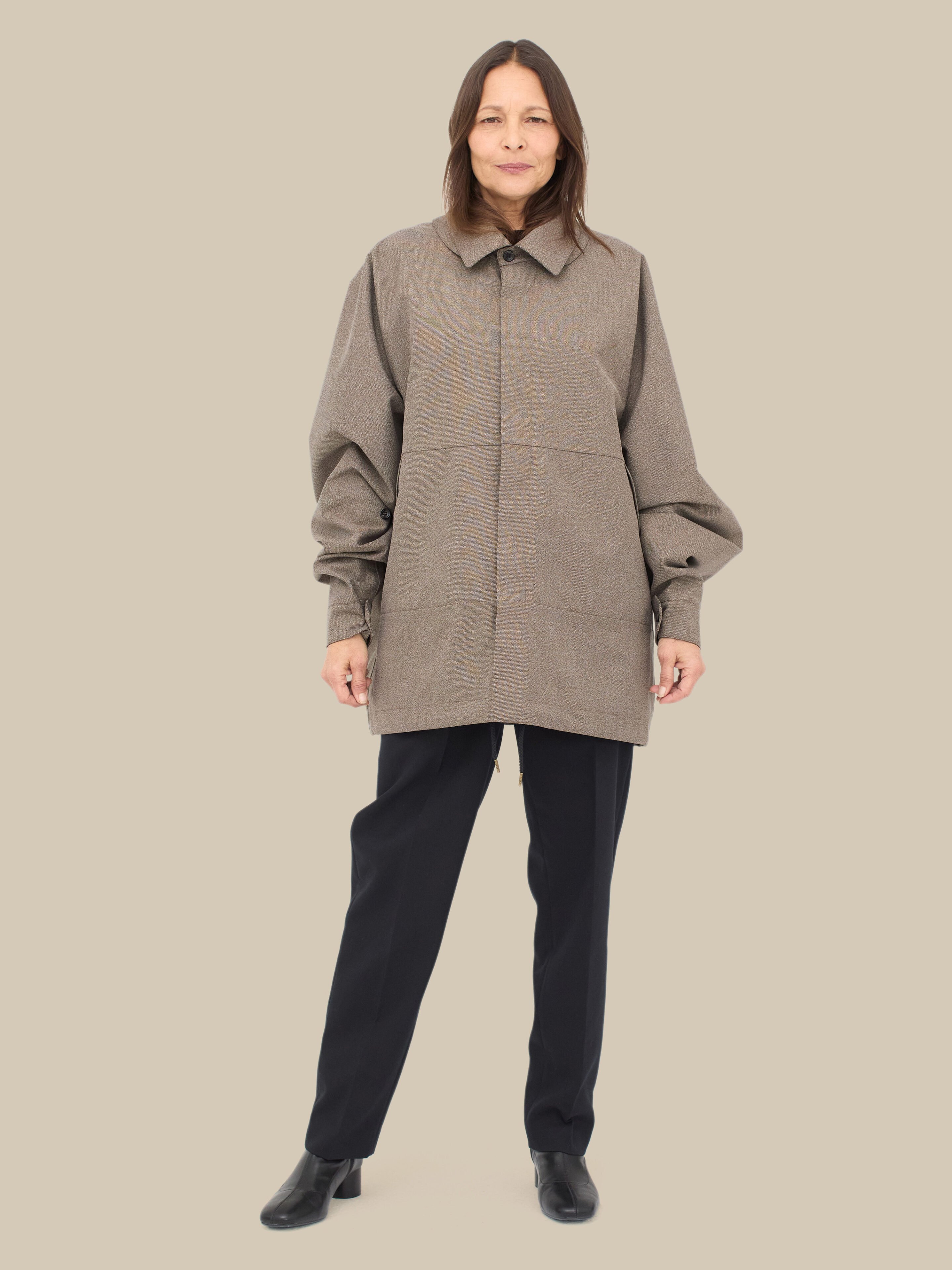 Harmattan Unisex Cropped / hopsack-chocolate-rose