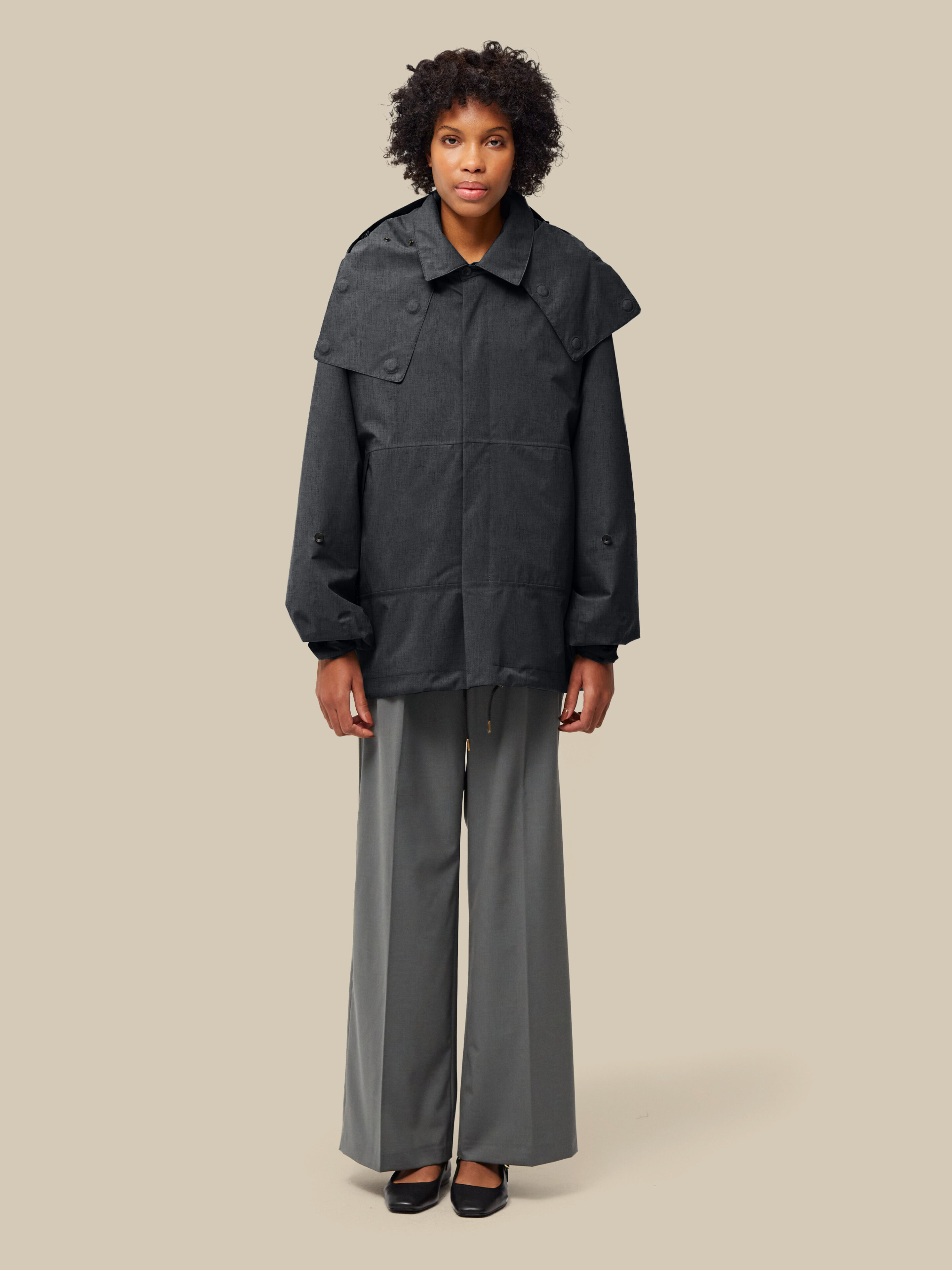 Harmattan Unisex Cropped / super-lightweight-melange-asphalt