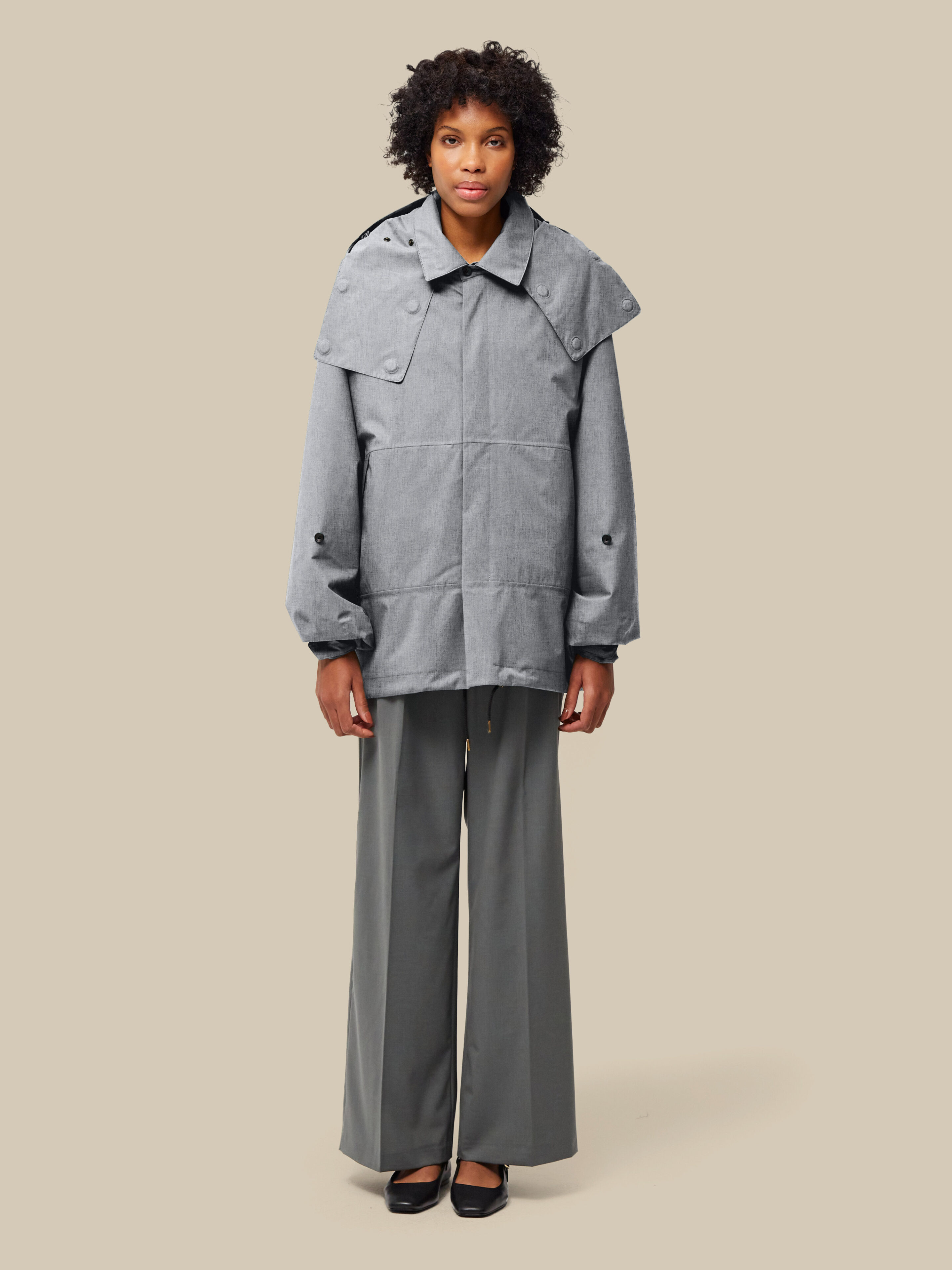 Harmattan Unisex Cropped / super-lightweight-melange-light-grey